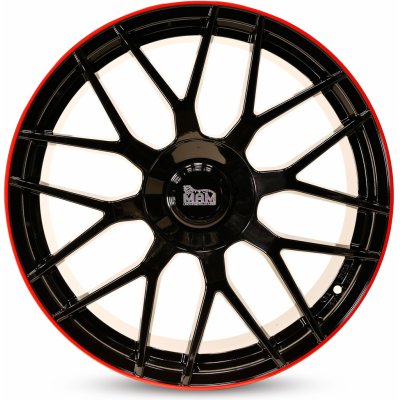 MAM GT.1 8x18 5x100 ET45 black lip red – Hledejceny.cz
