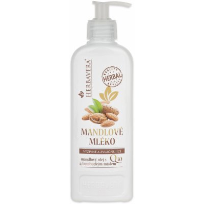 Herbavera Body hydratační tělové mléko s mandlovým olejem (With Jojoba And Coconut Butter) 400 ml