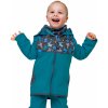 Dětská bunda Unuo dětská softshellová bunda bez zateplení smaragdová Pejsci