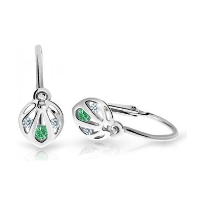 Cutie Jewellery zlaté dětské C2265B-Emerald Green – Zboží Mobilmania