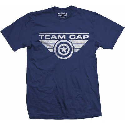 Captain America tričko Team Cap Logo Navy pánské – Zboží Mobilmania