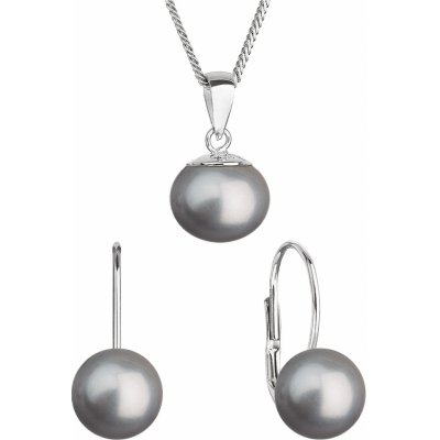 Evolution Group perlová souprava s šedou říčnou perlou 29081.3 grey – Sleviste.cz