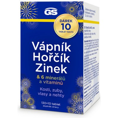 GS Vápník Hořčík Zinek 130+10 tablet – Hledejceny.cz