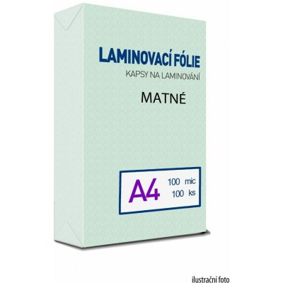 Laminovací fólie - kapsy A4, 100 mic (100 ks) MAT – Hledejceny.cz