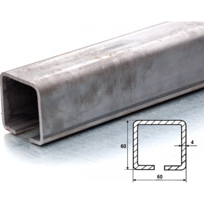 C60x60mm - nosný c profil samonosné posuvné brány Délka:: 2m – Zboží Mobilmania