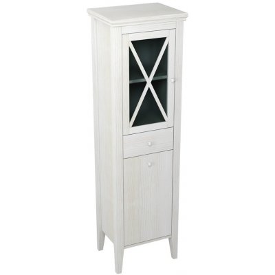 Sapho CROSS skříňka vysoká s m košem 49x170x39cm, levá, starobílá – Zbozi.Blesk.cz