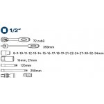 Extol Fortum sada nástrčných klíčů 27ks, 12", ráčna 72zubů, trhák 4700014 – Zbozi.Blesk.cz