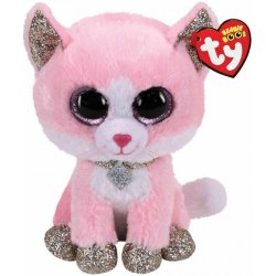 TY Beanie Boos Fiona růžová kočička 36489 24 cm