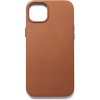 Pouzdro a kryt na mobilní telefon Mujjo Full Leather Apple iPhone 14/15 Plus světle hnědé
