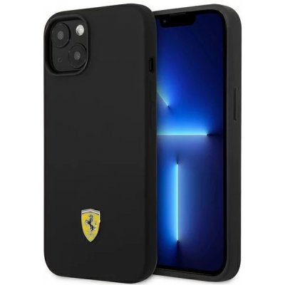 Pouzdro Ferrari iPhone 14 Silicone Metal Logo černé – Zboží Mobilmania