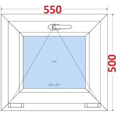 SMART Plastové okno 55x50, Sklopné – Zbozi.Blesk.cz