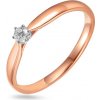 Prsteny iZlato Forever Briliantový zásnubní prsten z růžového zlata Leah IZBR1174R