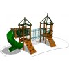 Dětské hřiště Playground System HŘIŠTĚ sestava z akátu s tobogánem Žabí král .