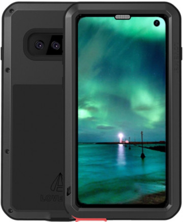 Pouzdro Love Mei kovové super odolné Samsung Galaxy S10 - černé