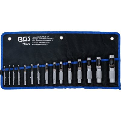 BGS 74570, Sada děrovačů | 2 - 22 mm | 15dílná – Zbozi.Blesk.cz