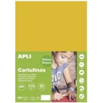 APLI sada barevných papírů A4 170 g zlatě žlutý 50 ks – Zboží Dáma