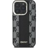 Pouzdro a kryt na mobilní telefon Apple DKNY PU Leather Checkered Pattern Magsafe pro Apple iPhone 16 Pro Max, černá