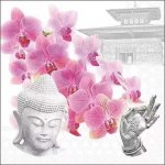 Ambiente Europe BV ubrousek 33x33cm Buddhovy orchideje – Sleviste.cz
