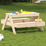OMAXI 457201 Piknikový stůl pro děti 88 x 97 x 52 cm masivní borové dřevo – Hledejceny.cz