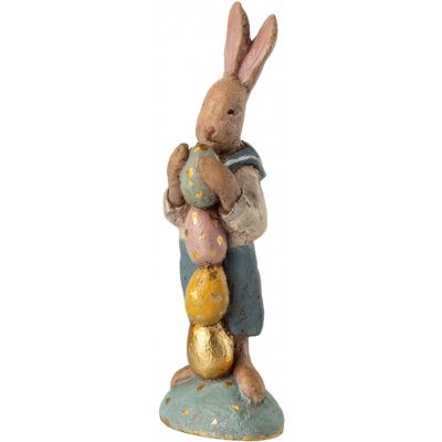 Maileg Velikonoční figurka Easter Bunny no. 12, hnědá barva, multi barva, pryskyřice – Hledejceny.cz