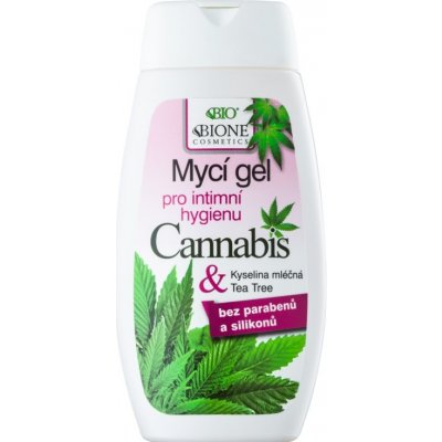 Bione Cosmetics s Tea Tree Bio Cannabis mycí gel pro intimní hygienu 260 ml – Hledejceny.cz