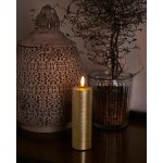 SIRIUS Vosková LED svíčka Sille 15cm zlatá prům. 5 cm – Hledejceny.cz