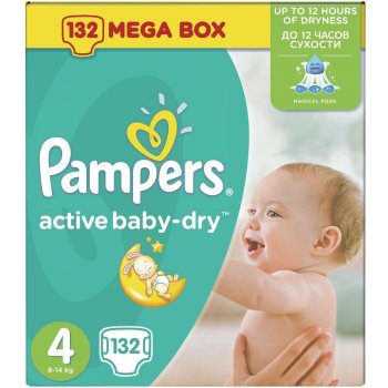 Pampers Active Baby 4 132 ks