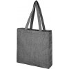 Nákupní taška a košík Nákupní taška vyrobená ze směsi recyklované bavlny a polyesteru tmavě šedý melír