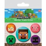 CurePink: | Placka odznak set 5 kusů Minecraft: Postavy (průměr 25|38 mm) [BP2400447] – Hledejceny.cz
