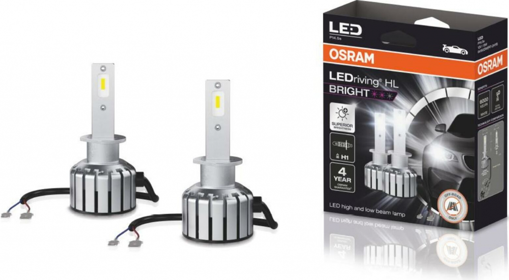 OSRAM LEDriving HL BRIGHT H1 12V 13W P14,5s 6000K White 2 ks 64150DWBRT-2HFB  od 1 997 Kč - Heureka.cz