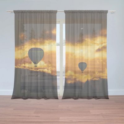 Sablio Záclony Horkovzdušné balony: 2ks 150x250cm – Zboží Mobilmania