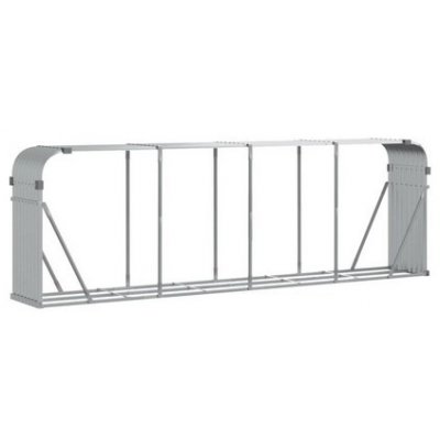 VidaXL Pozinkovaná ocel 300 x 45 x 100 cm stříbrný – Zboží Dáma