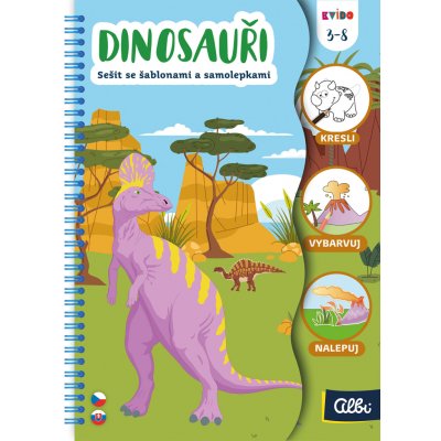 Albi Sešit se šablonami Dinosauři – Zboží Dáma