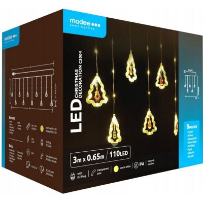 Modee Vánoční Osvětlení Na Stromeček na stromeček 3m RGB 100 LED – Hledejceny.cz