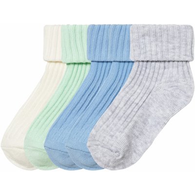 Lupilu dětské ponožky s BIO bavlnou 5 párů zelená/modrá/bílá/šedá – Zbozi.Blesk.cz