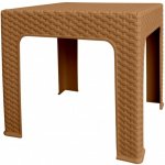 Mega Plast, plastový stůl BISTRO polyratan, 48 x 48 cm, okrový – Hledejceny.cz