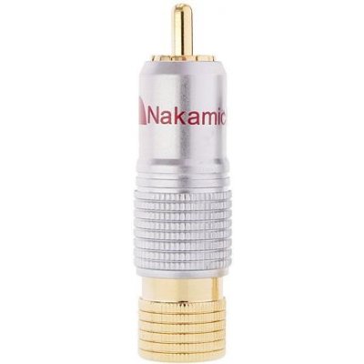 Nakamichi N0530 RCA cinch zlacený konektor na kabel, samec barevná varianta Červená – Hledejceny.cz