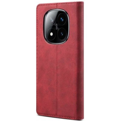 Lenuo Leather flipové pouzdro pro Xiaomi Redmi Note 14 Pro 4G červená – Zboží Živě