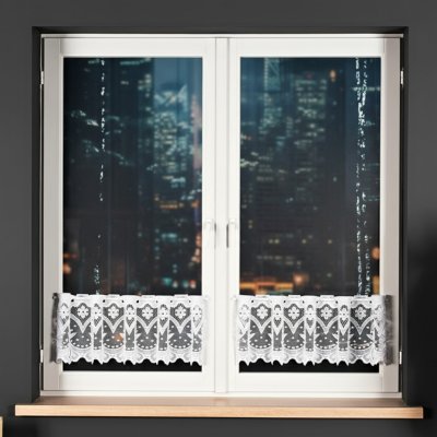 Dekorační metrážová vitrážová záclona IVANA - MILA bílá výška 30 cm MyBestHome – Sleviste.cz