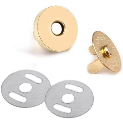 Pro Háčkování Magnetické zapínání kulaté 18 mm, zlaté – Zboží Mobilmania
