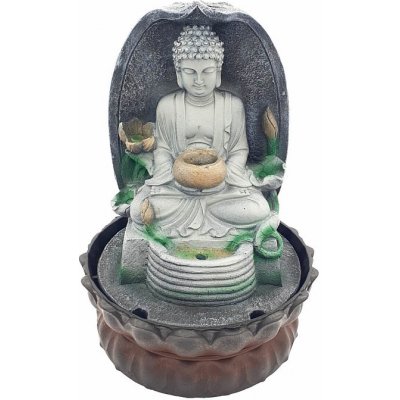 Nefertitis Pokojová fontána Buddha na lotosovém květu 26 cm – Hledejceny.cz