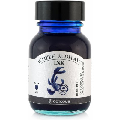 Octopus Fluids Write & Draw voděodolný inkoust 414 blue koi 10 ml – Sleviste.cz
