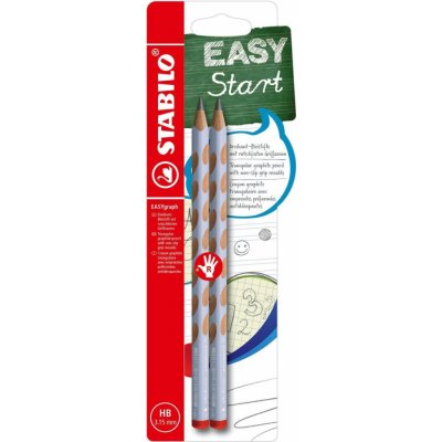 Stabilo Ergonomická trojhranná grafitová tužka HB pro praváky 2 ks 455115 – Zboží Živě