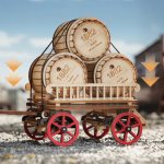 ROBOTIME Rokr 3D dřevěné puzzle Parní stroj 469 ks – Sleviste.cz