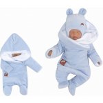 Z&Z Zimní kojenecký velurový overal s bavlněnou podšívkou modrý – Sleviste.cz