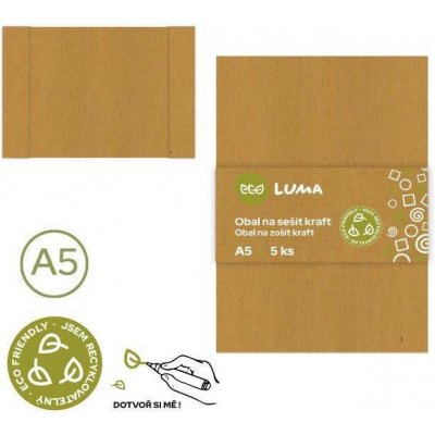 Obal na sešit A5 KRAFT papírový – Zboží Dáma