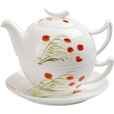 TeaLogic Caprice Fine Bone China Tea for one čajová porcelánová souprava  0,25l /0,5 l vlčí mák od 1 349 Kč - Heureka.cz