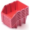Úložný box Prosperplast set 6ks BINEER LONG SET 249x158x213 červený