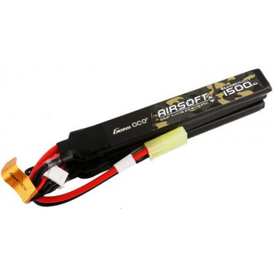 Gens ace 25C 1500mAh 3S1P 11.1V Nunchuck 3X Airsoft Gun Lipo Battery with mini Tamiya Plug