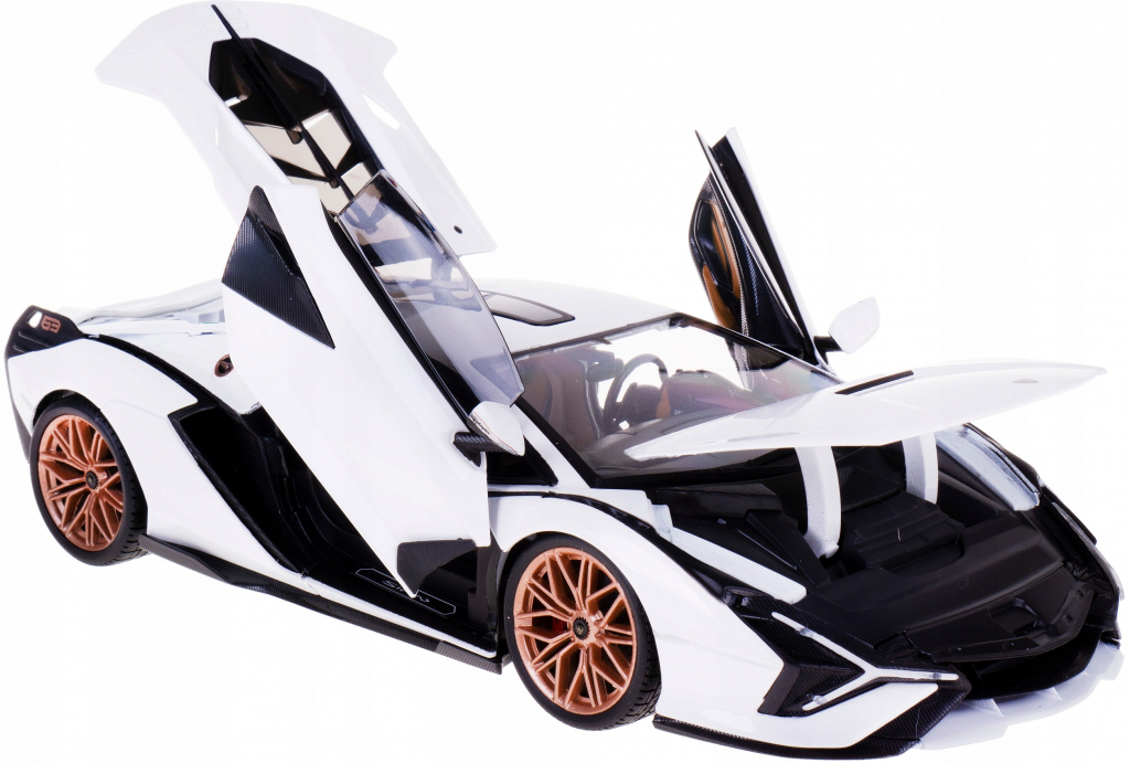 Bburago TOP Lamborghini Sián FKP 37 /Black bílá 1:18